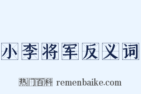 小李将军反义词是什么意思的图片